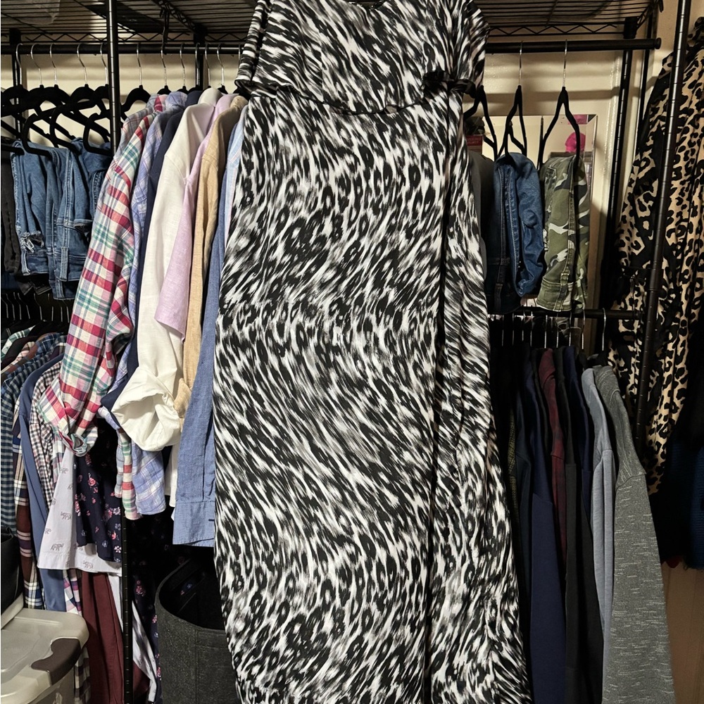 Torrid Monochrome Abstract Print Dress